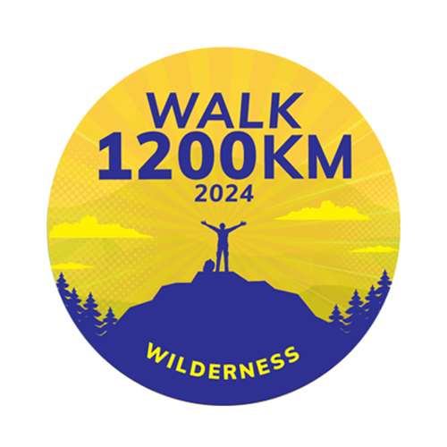 Badge for Walk 1200km Wilderness magazine