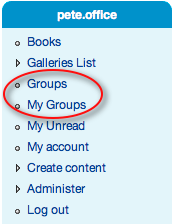 group links in navigation block