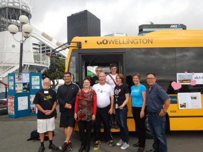 Walking and public transport Wellington waterfront Walk2Work Day 2015